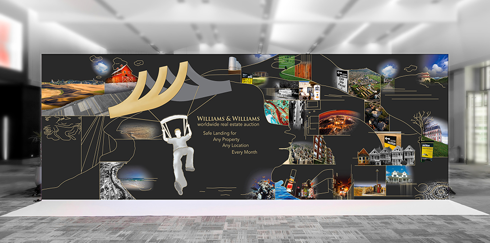 Fabric Pop Up basic unit Advertising banner media display backdr