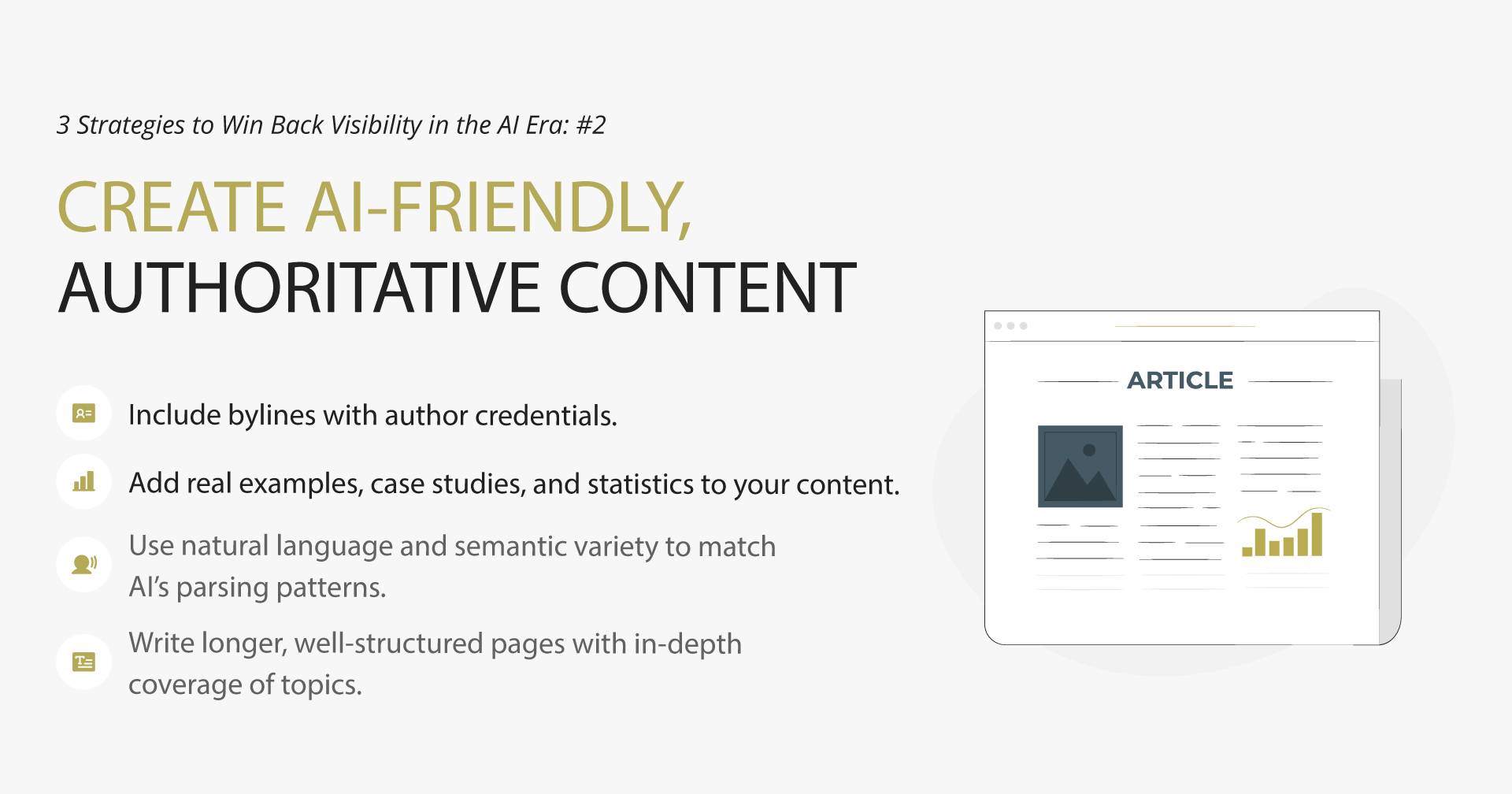 Create AI-Friendly, Authoritative Content Create AI-Friendly, Authoritative Content