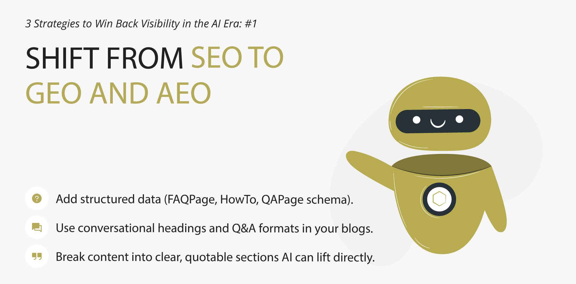 Shift from SEO to GEO and AEO Shift from SEO to GEO and AEO