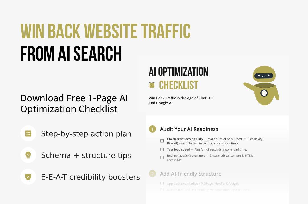 Win Back Website Traffic from AI Search Win Back Website Traffic from AI Search